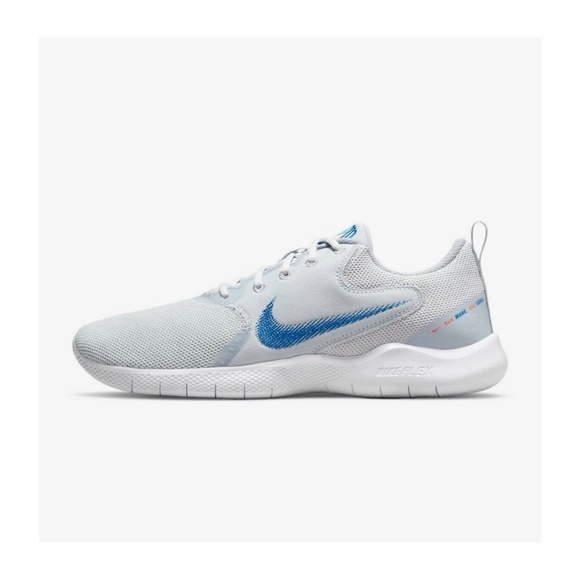 Nike Flex Experience RN 10 Low Mens Shoes White Blue CI9960-010 NEW Multi Sz - Picture 4 of 7